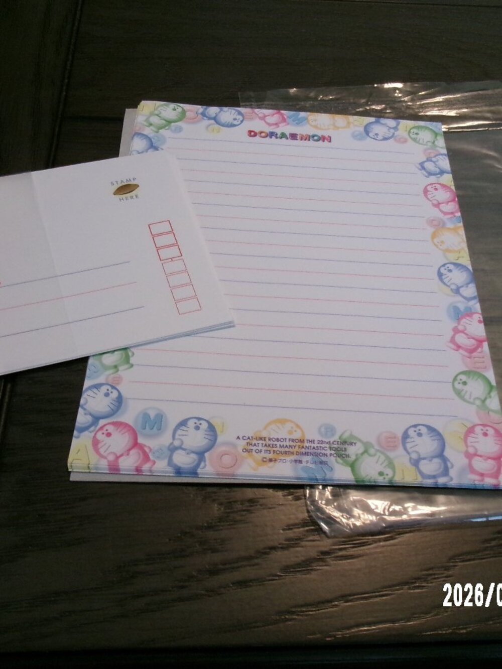 VTG Doraemon Collectible 2000 Stationery Envelopes Stickers Rare